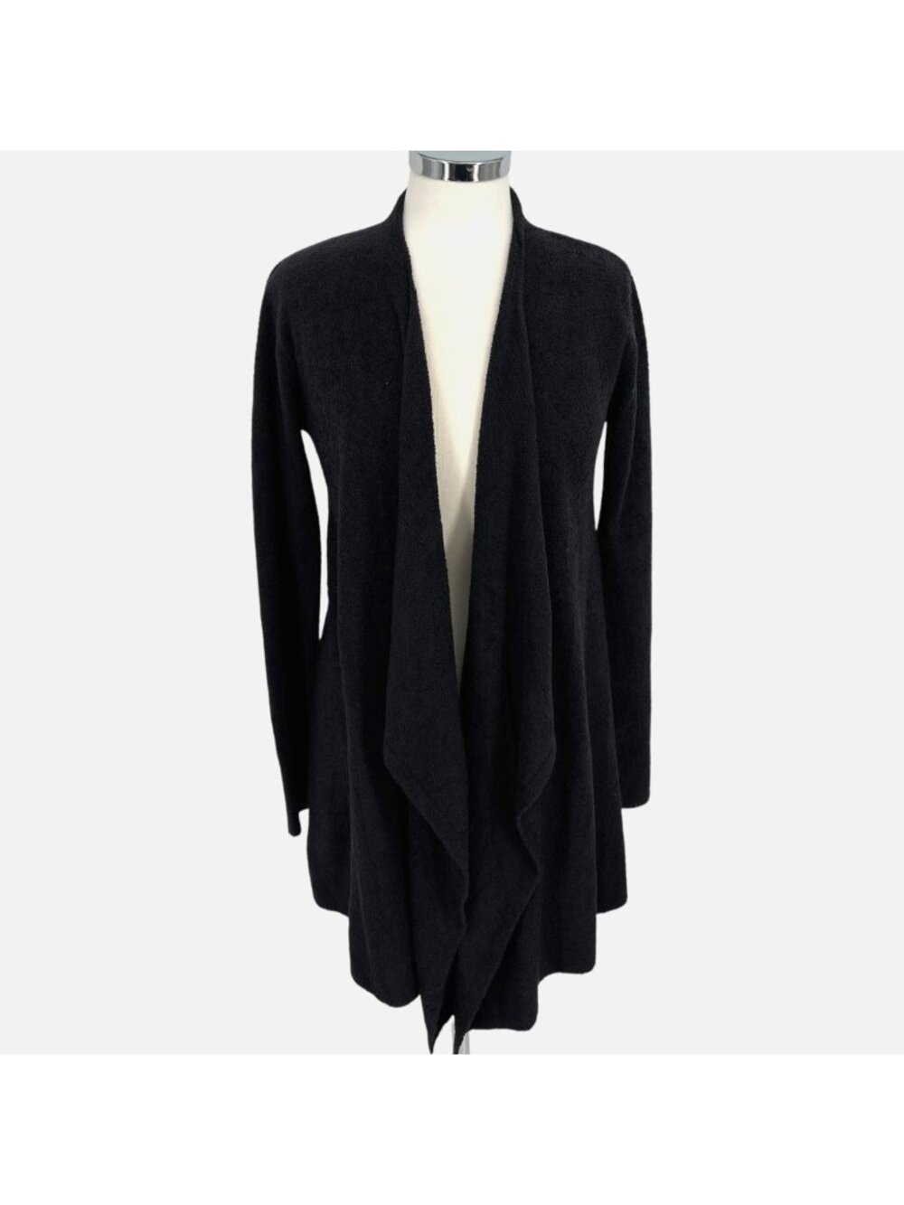 Barefoot Dreams Open Front Bamboo Chic Lite Cardigan Sweater Black Size S/M